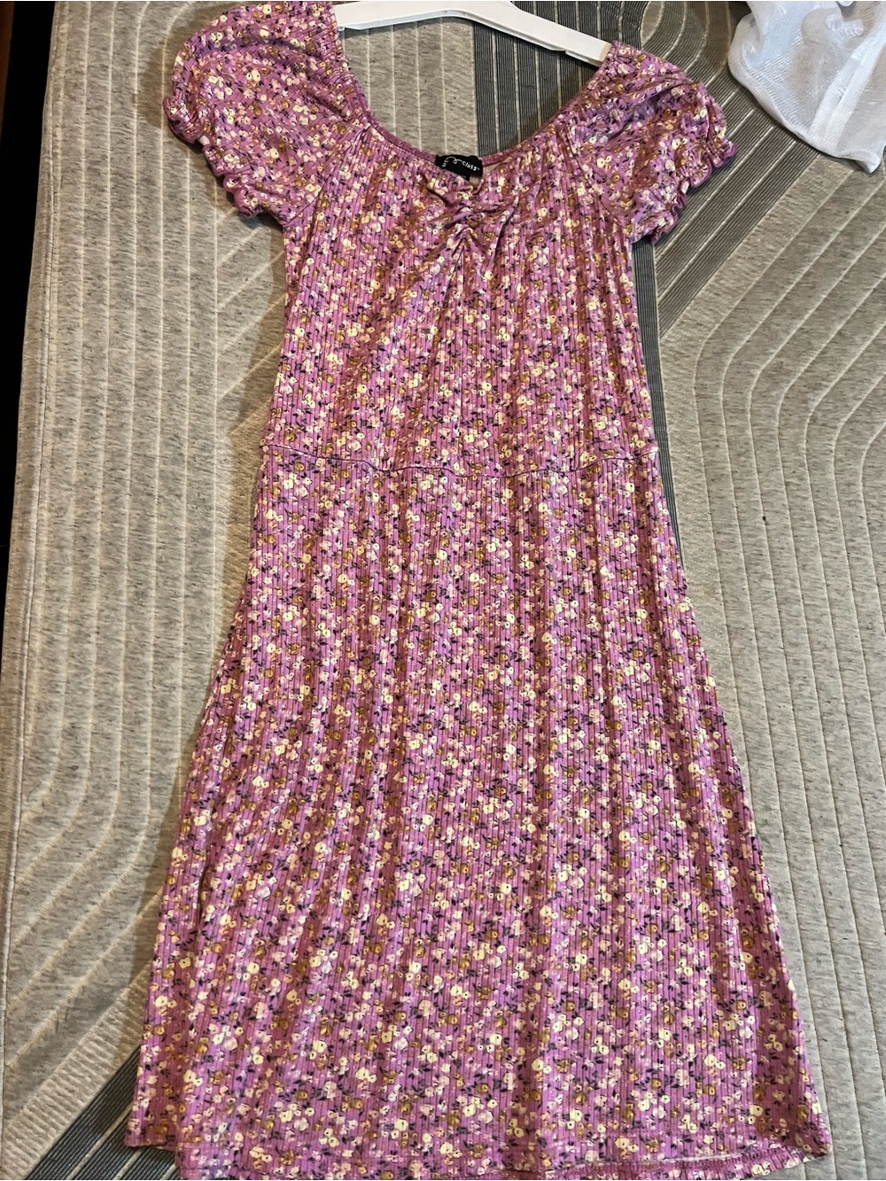art class Purple Floral Smocked Casual Dress size 10/12